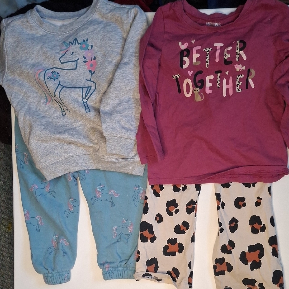 Charming Kids Pajama Set - Unicorn and Leopard Designs